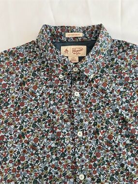 Original Penguin Button-Down Shirt - Blue, Red, Green Floral